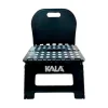 Banqueta Plastica Preto com Encosto 22Cm Kala - Imagem 1