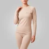 Blusa e Calça Térmica Segunda Pele Feminina Bege Acampar - Imagem 1