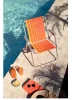 Cadeira Praia Alta Alumínio Laranja/Amarelo Tramontina - Imagem 2