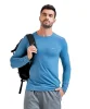 Camiseta Masculina Manga Longa Ion Uv com Proteção Solar Solo - Azul - Imagem 1