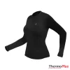 T-Shirt Manga Longa Thermoplus Feminina Curtlo - Preto - Imagem 2