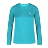 Camiseta Poliamida Manga Longa Feminina nos Alpes - Azul Bebê - Imagem 1