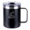 Caneca Termo 400 ML com Tampa de Aço Inox Collins - Prata e Preto - Imagem 1
