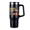 Caneca Travel 950Ml com Tampa de Aço Inox Collins - Prata e Preto - Imagem 1