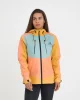 Jaqueta Impermeável Feminina Darwin Evolution Galapagos - Azul, Salmão e Amarelo - Imagem 1