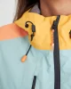 Jaqueta Impermeável Feminina Darwin Evolution Galapagos - Azul, Salmão e Amarelo - Imagem 4