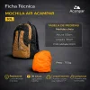 Mochila Air 30L Preta Outdoor com Capa de Chuva Acampar - Imagem 5