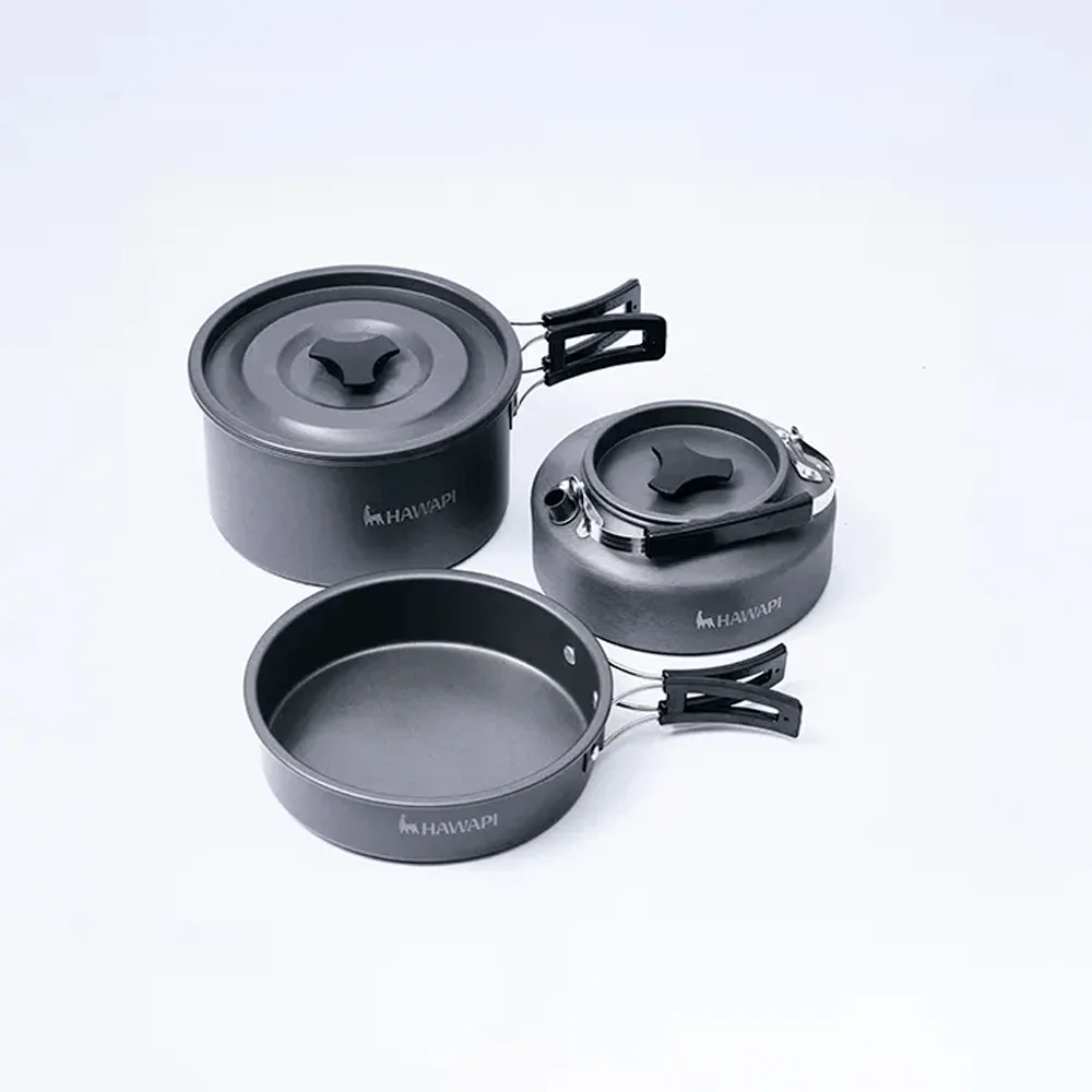Conjunto de Panelas com 2 Peç e Chaleira Preto Hawapi - Preto - Imagem 1
