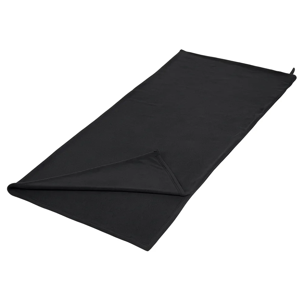 Saco de Dormir Liner Fleece Infantil Preto Acampar - Imagem 1