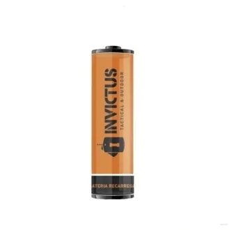 Bateria Recarregável 14500 Kit Com 2 Unidades Invictus - Laranja