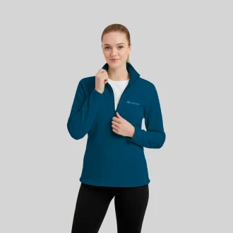 Blusa Fleece Half Zip Hike Feminina Acampar - Marinho