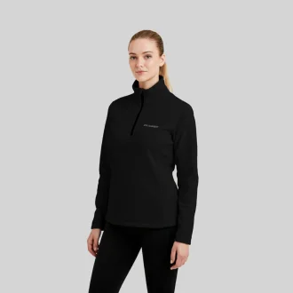 Blusa Fleece Half Zip Hike Feminina Acampar - Preto