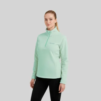 Blusa Fleece Half Zip Hike Feminina Acampar - Verde Água