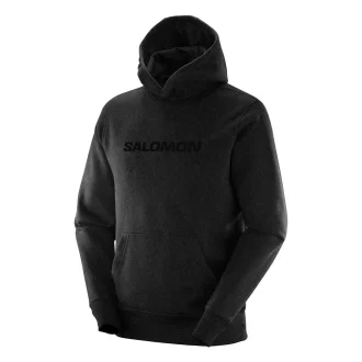 Blusa Polar Lt Hoodie Masculina Salomon - Preto