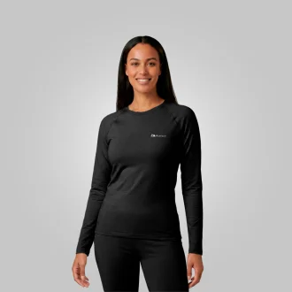 Blusa Segunda Pele Thermo Feminina Preta Acampar