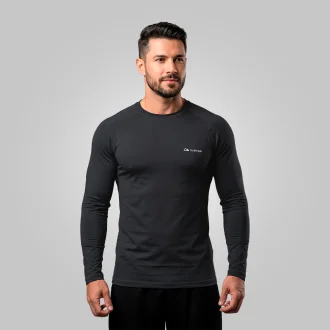 Blusa Segunda Pele Thermo Masculina Acampar - Preto