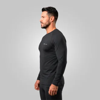 Blusa Segunda Pele Thermo Masculina Acampar - Preto