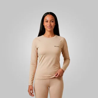 Blusa Térmica Segunda Pele Feminina Bege Acampar