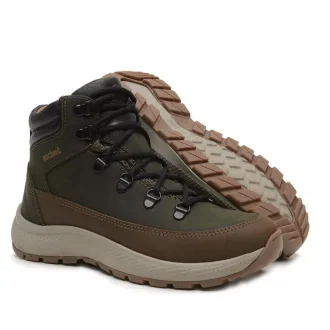 Bota Adventure Cano Alto Sabine 18 Macboot - Verde Oliva E Marrom