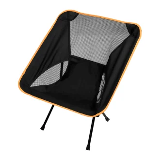 Cadeira Desmontável Mônaco Preta 120Kg Kala - Preto E Laranja