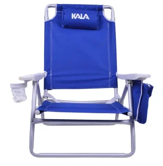 Cadeira Praia Aluminio Azul Kala
