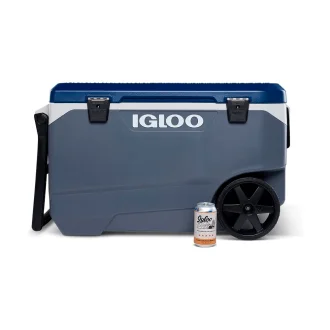Caixa Térmica Igloo Com Rodas Latitude 90Qt 85L - Azul - Azul E Cinza