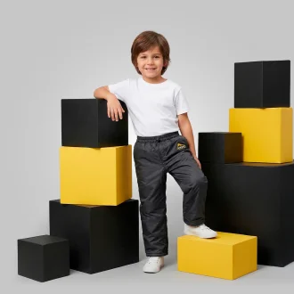Calça Polar Infantil Preto Acampar