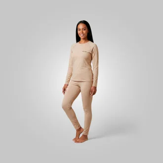 Calça Segunda Pele Feminina Bege Acampar