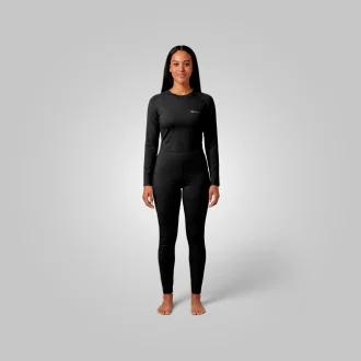 Calça Segunda Pele Feminina Acampar Térmica Preta