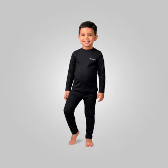 Calça Segunda Pele Termica Infantil Preta Acampar