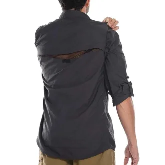 Camisa Safari Uv50+ Masculina Hard Adventure - Chumbo