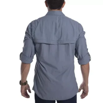Camisa Safari Uv50+ Masculina Hard Adventure - Cinza