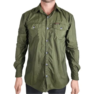 Camisa Safari Uv50+ Masculina Hard Adventure - Verde Musgo