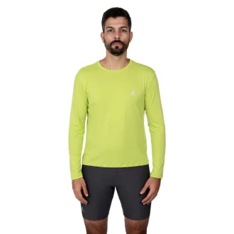 Camiseta Comet Manga Curta Uv50Masculina Salomon - Verde Limão