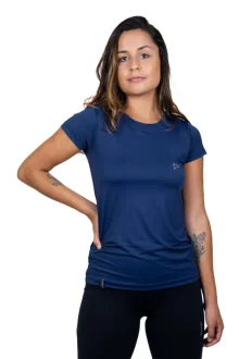 Camiseta Dry Cool Feminina Conquista - Azul
