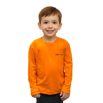 Camiseta Dry Manga Longa Infantil Laranja Acampar