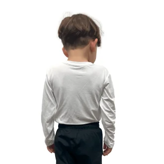 Camiseta Dry Manga Longa Infantil Acampar - Branco