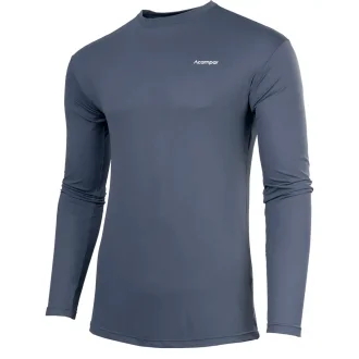 Camisa Dry Uv50+ Manga Longa Masculina Acampar - Chumbo