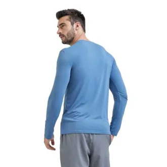 Camiseta Ion Uv Manga Longa Masculina Solo - Azul Cobalto