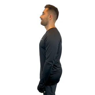 Camisa Poliamida Com Elastano Manga Longa Masculina Acampar - Preto