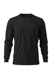 Camiseta Poliamida Manga Longa Masculina Nos Alpes - Preto