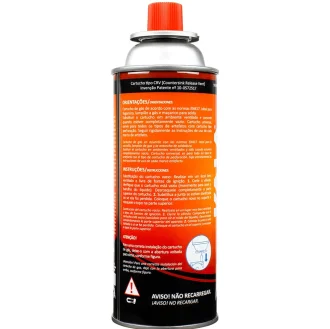 Refil Cartucho De Gás Butano Propano 227G Kala - Laranja