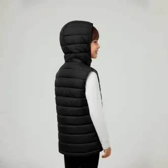 Colete Puffer Chile Hooded Infantil Preto Acampar