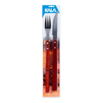 Conjunto De Talheres P/ Churrasco 2Pcs Kala