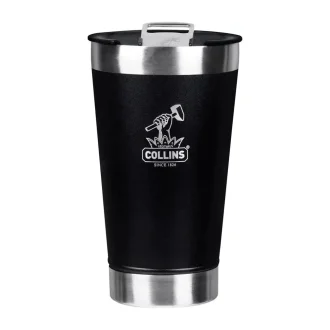 Copo Térmico Com Tampa Preto 473Ml Collins - Preto