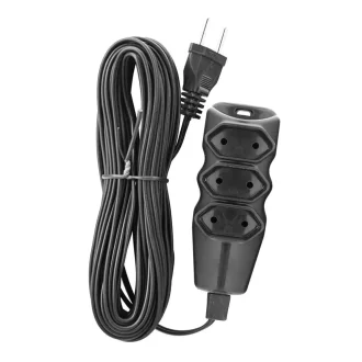 Extensão Elétrica Pp 3X0,75 Mm 5 Metros Liege - Preto