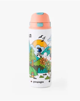 Garrafa Duo Flow Evolution 710Ml Estampada Galapagos - Salmão