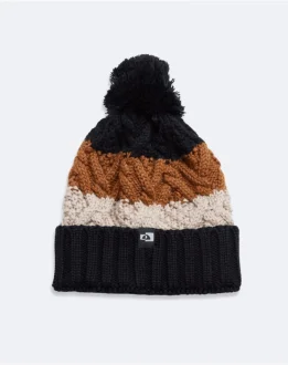Gorro Everest Listrado Galapagos - Preto, Marrom E Bege