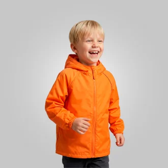 Jaqueta Corta Vento Infantil Laranja Acampar