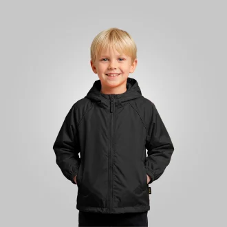 Jaqueta Corta Vento Infantil Preto Acampar